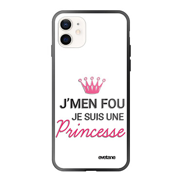 Evetane Coque iPhone 12 Mini Coque Soft Touch Glossy Je suis une princesse Design