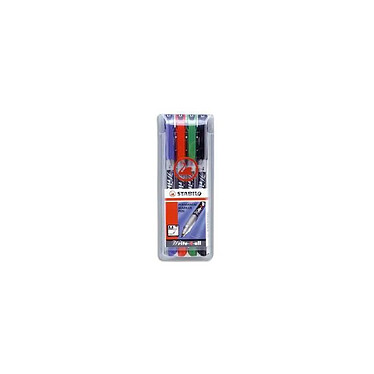 STABILO Etui de 4 marqueurs permanent Write-4-all M Moyen 1 mm Assortis