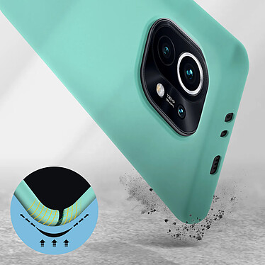 Avis Avizar Coque Xiaomi Mi 11 5G Silicone Semi-rigide Finition Soft Touch Fine Turquoise