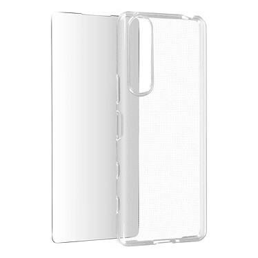 Avizar Coque XPeria 5 III Silicone Verre Trempé 9H Transparent transparente