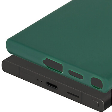 Avizar Coque pour Samsung Galaxy S24 Ultra Finition Mate Soft Touch Vert Foncé pas cher