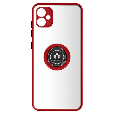 Avizar Coque pour Samsung Galaxy A04e Bi-matière Bague Métallique Support Vidéo  Rouge