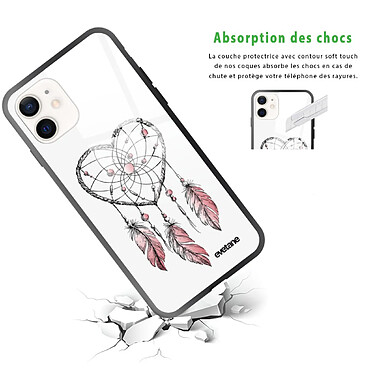 Avis Evetane Coque iPhone 12 Mini Coque Soft Touch Glossy Attrape coeur Design