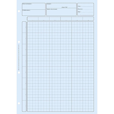 ELVE Bloc Audit Comptable pour Contrôle Interne 297X210 mm 80 Pages Bleu