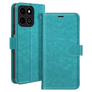 Mayaxess Étui pour Honor 200 Smart Portefeuille avec Dragonne Turquoise