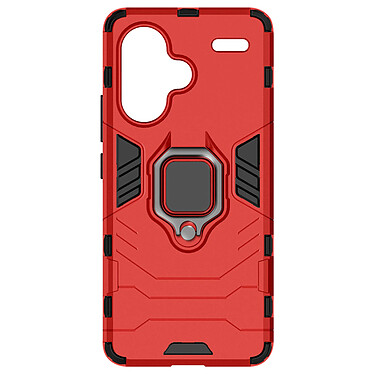 Avizar Coque pour Xiaomi Redmi Note 13 Pro Plus Bi-matière Antichoc Anneau Support  Rouge