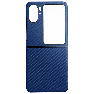 Avizar Coque pour Oppo Find N2 Flip Style carbone Conception 2 parties  bleu