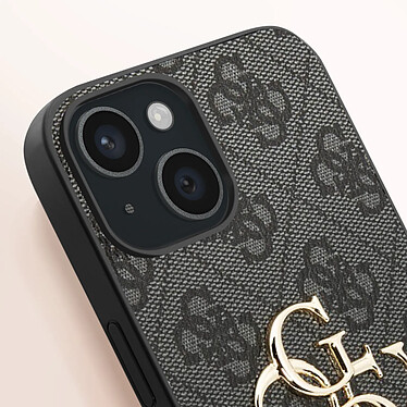 Acheter Guess Coque pour pour iPhone 15 Découpes Précises et Bords Surélevés Noir