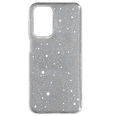 Avizar Coque pour Samsung Galaxy A23 5G Design Paillette Amovible Silicone Semi-rigide argent