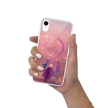 Evetane Coque iPhone Xr 360 intégrale transparente Motif Attrape rêve rose Tendance pas cher