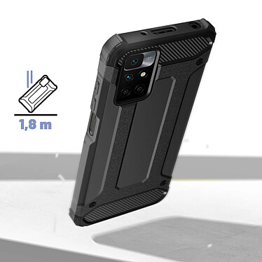 Avis Avizar Coque pour Xiaomi Redmi 10 et 10 2022 hybride antichoc 1,8m relief Série Defender II  Noir