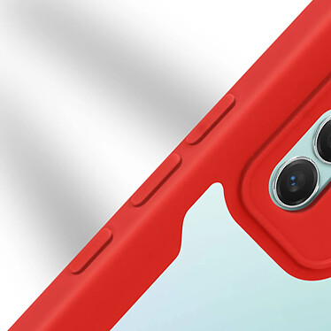 Avizar Coque pour Xiaomi 12 Lite Antichoc Dos Plexiglas Avant Polymère Coins Renforcés  Contour Rouge pas cher