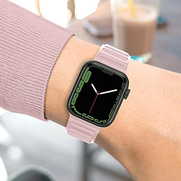 Acheter Avizar Bracelet pour Apple Watch 41mm et 40mm et 28mm Silicone Ajustable Fermoir Ardillon  Rose poudré