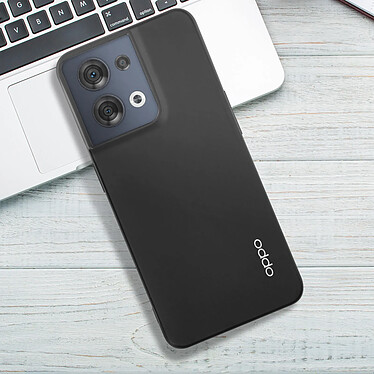 Avis Oppo Coque pour Oppo Reno 8 Semi-rigide Soft Touch Fine et Légère  Noir