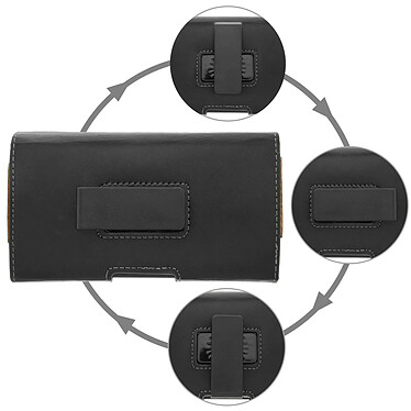 Avizar Etui ceinture rotatif 360° Smartphones : Longueur entre 155 mm et 170 mm - Noir pas cher