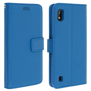 Avizar Housse Samsung Galaxy A10 Etui Portefeuille Porte-carte Support Vidéo bleu