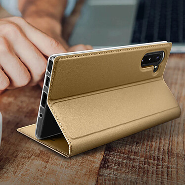 Dux Ducis Housse Samsung pour Galaxy Note 10 Étui Folio Porte-carte Support Vidéo  Or pas cher