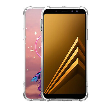 Avis Evetane Coque Samsung Galaxy A8 2018 anti-choc souple angles renforcés transparente Motif Attrape rêve rose