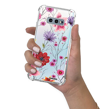 Evetane Coque Samsung Galaxy S10e anti-choc souple angles renforcés transparente Motif Fleurs Multicolores pas cher