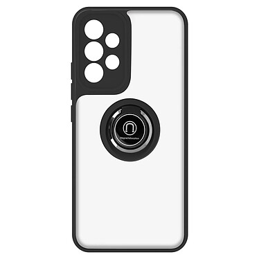 Avizar Coque pour Samsung Galaxy A33 5G Bi-matière Bague Métallique Support Vidéo  Noir