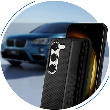 Avis BMW Coque Cuir pour Samsung Galaxy S23 Antichoc Profil Fin et Léger Noir