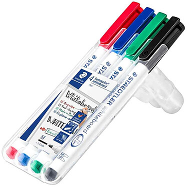 STAEDTLER Marqueur pour tableau blanc Lumocolor 301 étui de 4