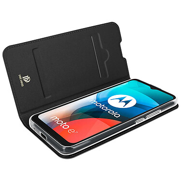 Dux Ducis Housse pour Motorola Moto E7 Étui Porte-carte Fonction Support Vidéo  Noir pas cher