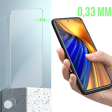 Avizar Verre Trempé pour Xiaomi Poco F4 Dureté 9H Anti-rayures Anti-traces  transparent pas cher