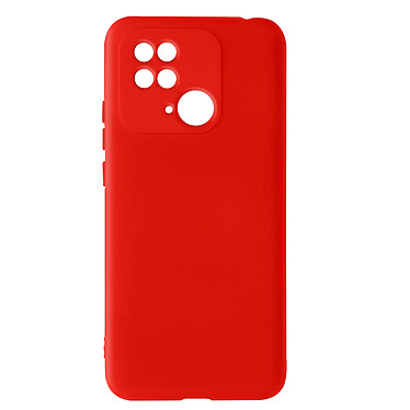 Avizar Coque pour Xiaomi Redmi 10C Silicone Semi-rigide Finition Soft-touch Fine  rouge