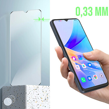 Avizar Verre Trempé pour Oppo A17 et Realme C33 Dureté 9H Anti-traces  Transparent pas cher