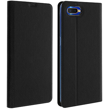 Bigben Etui pour Oppo RX17 Neo Effet Croisillons Porte-carte Fonction Support Noir