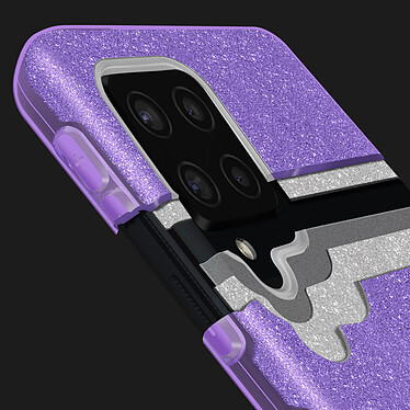 Avis Avizar Coque Samsung Galaxy A42 5G Paillette Amovible Silicone Semi-rigide violet