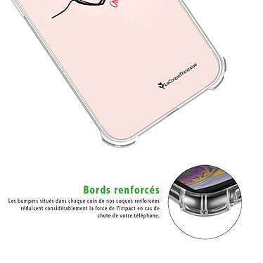 Acheter LaCoqueFrançaise Coque iPhone 13 anti-choc souple angles renforcés transparente Motif Coeur Noir Amour