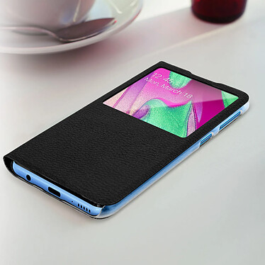 Avis Avizar Housse Samsung Galaxy A40 Etui à Clapet Fenêtre Coque Ultra-fin Noir