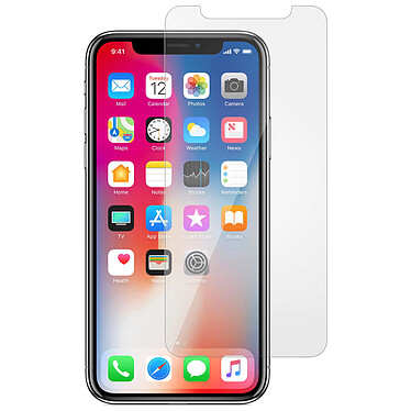 Avizar Film verre trempé Transparent Antitraces pour Apple iPhone X , Apple iPhone XS