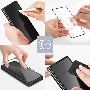 Avizar Verre trempé Écran Externe pour Samsung Z Fold 5 Résistant 9H Clair Contour Noir pas cher