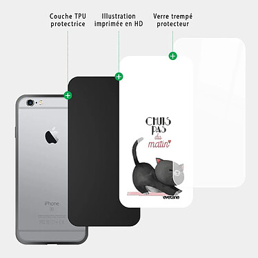 Acheter Evetane Coque en verre trempé iPhone 6 Plus / 6S Plus Chuis pas du matin