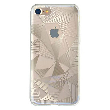 BigBen Connected Coque pour iPhone SE 2020/8/7 Semi-rigide Graphiques Triangulaires Dorée