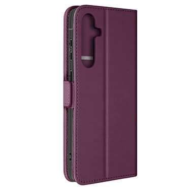 Avizar Étui pour Samsung A55 Simili Cuir Portefeuille Double Fermoir Aimanté Violet Foncé