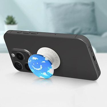 Avis Popsockets PopGrip Design Blue Skies pour Smartphone, Bague et Support Universel Blanc