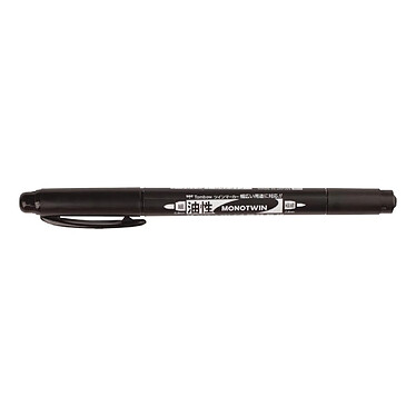 TOMBOW Marqueur Permanent MONO twin 0,8 et 0,4 mm Noir x 10