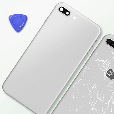 Acheter Clappio Châssis iPhone 8 Plus avec Vitre arrière de remplacement Gris Clair