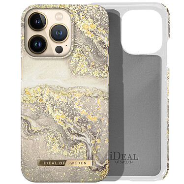 iDeal of Sweden Coque pour iPhone 13 Pro Marbré Luxe Ultra fine Sparkle Greige Marble Beige