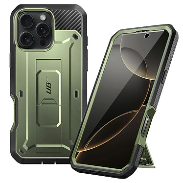 Supcase Coque Intégrale pour iPhone 16 Pro Max Antichoc Béquille Support Vert