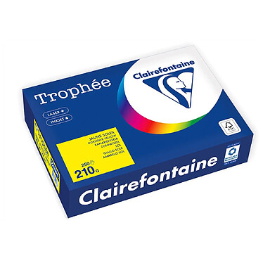 CLAIREFONTAINE Ramette Papier FSC A4 210g 250 Feuilles jaune soleil