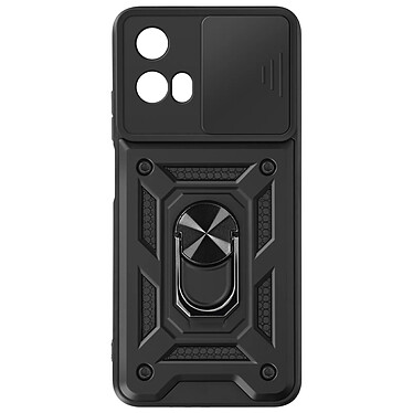 Avizar Coque pour Motorola Moto G34 Bague Support Cache caméra coulissant Noir