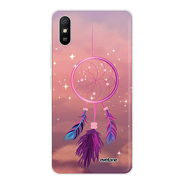 Evetane Coque Xiaomi Redmi 9A 360 intégrale transparente Motif Attrape rêve rose Tendance