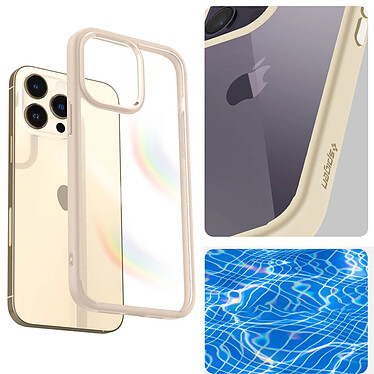 Spigen SGP Coque Spigen iPhone 14 Pro Max Dos Transparent Contour Beige Antichoc Série Ultra Hybrid pas cher