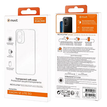 Avis Muvit Coque pour Xiaomi 12 Lite 5G RECYCLETEK SOUPLE Transparent