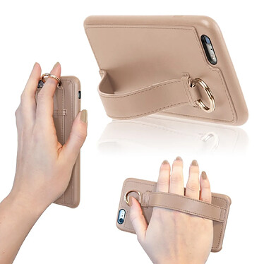 Avis Muvit Coque pour iPhone 6 / 6S / 7 / 8 Ring Élégante avec Lanière Beige